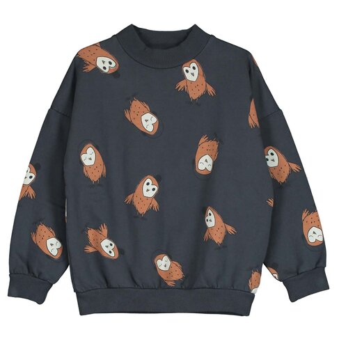 Lotiekids Owls Sweatshirt - Anthracite