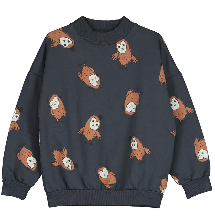 Lotiekids Owls Sweatshirt - Anthracite