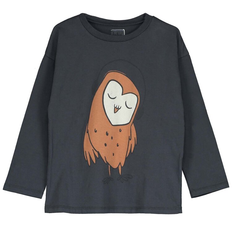 Lotiekids Owl Longsleeve - Anthracite