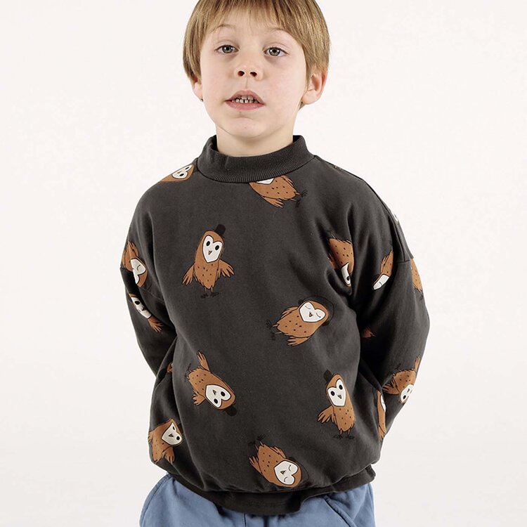 Lotiekids Owls Sweatshirt - Anthracite