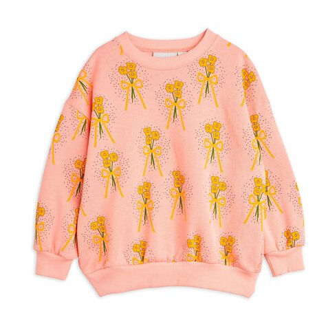 Mini Rodini Winter Flowers aop Sweatshirt - Pink