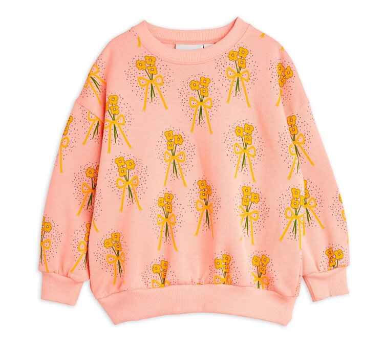 Mini Rodini Winter Flowers aop Sweatshirt - Pink