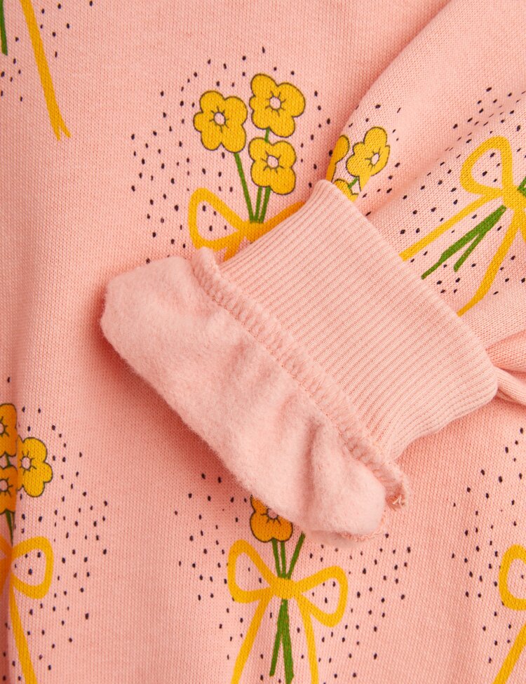 Mini Rodini Winter Flowers aop Sweatshirt - Pink