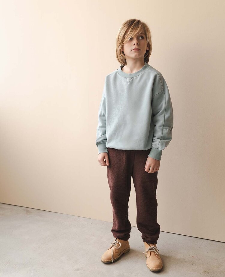 Phil & Phae Chunky fabric-mix sweater - stormy