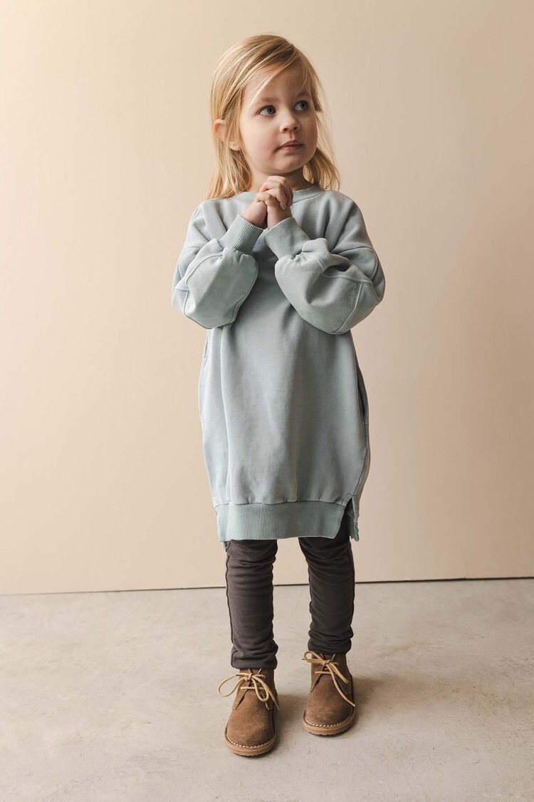 Phil & Phae Chunky fabric-mix sweater dress - stormy