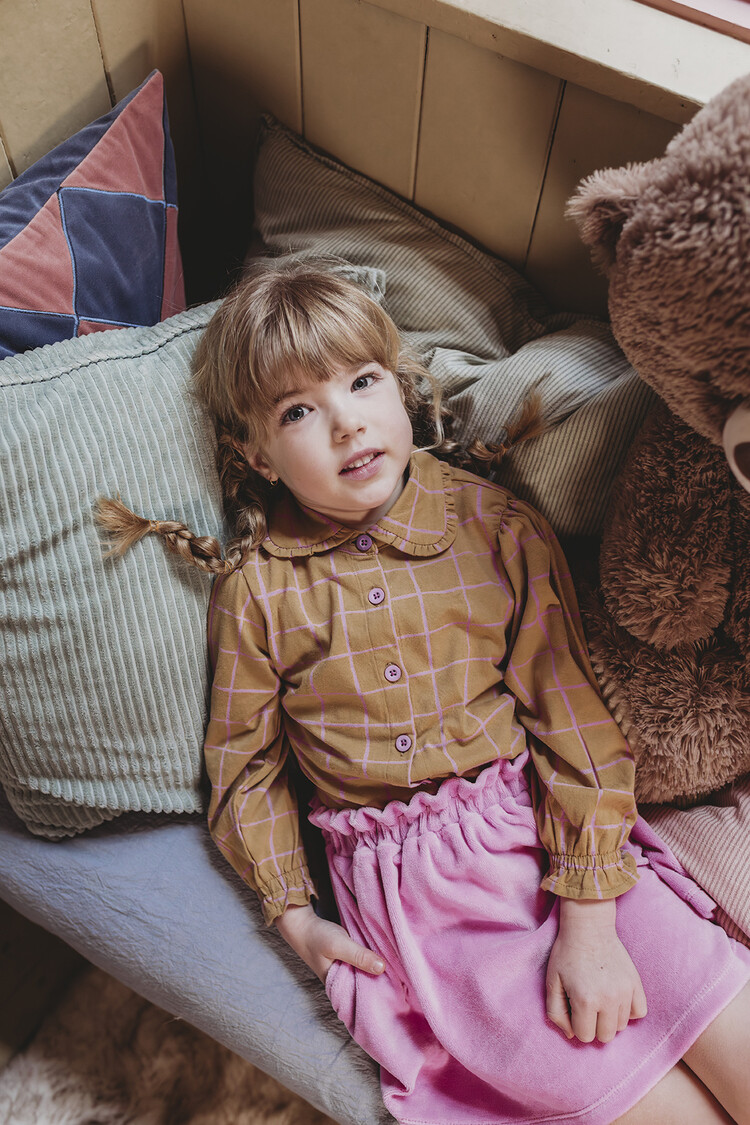 Sproet & Sprout Check Blouse - Light Mustard