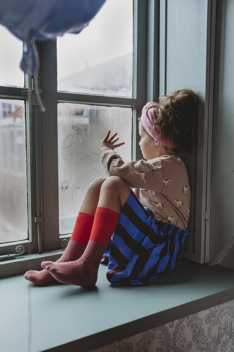 Sproet & Sprout Sweatshirt Pocket Horses Print - Praline