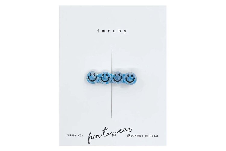 Imruby - haar accessoires IZZY smiley clip