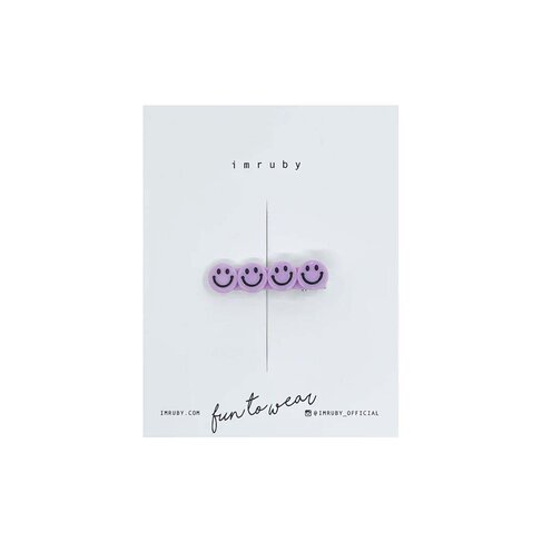 Imruby - haar accessoires ALICE smiley clip