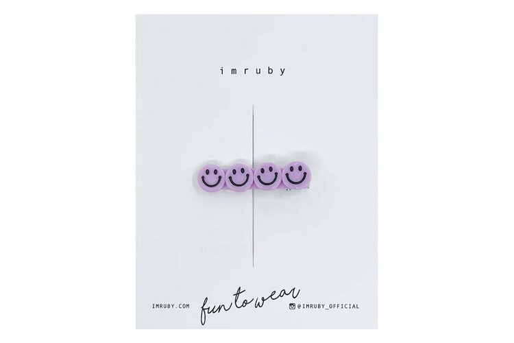 Imruby - haar accessoires ALICE smiley clip