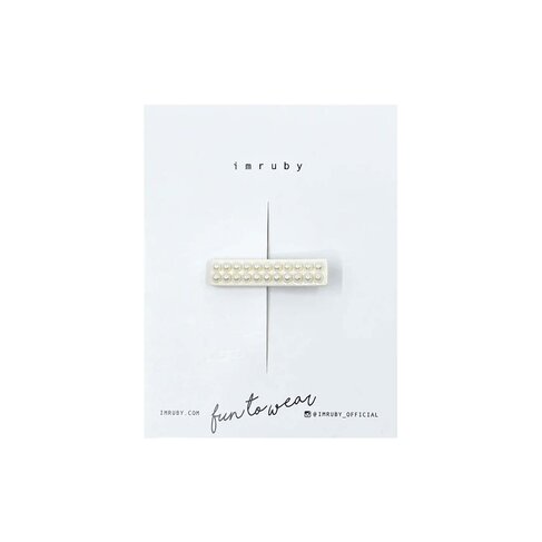 Imruby - haar accessoires BONNIE pearl bar clip