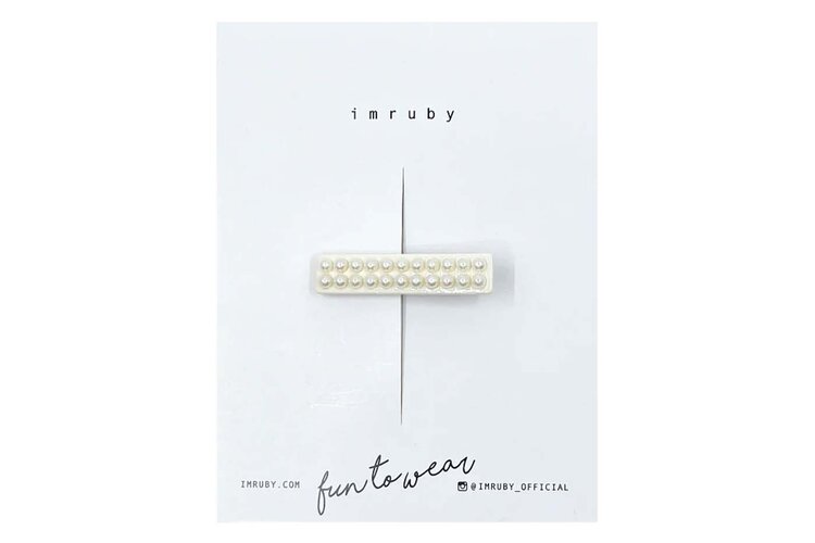 Imruby - haar accessoires BONNIE pearl bar clip