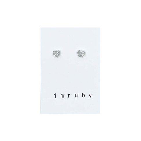 Imruby - haar accessoires BIBI heart stud earrings