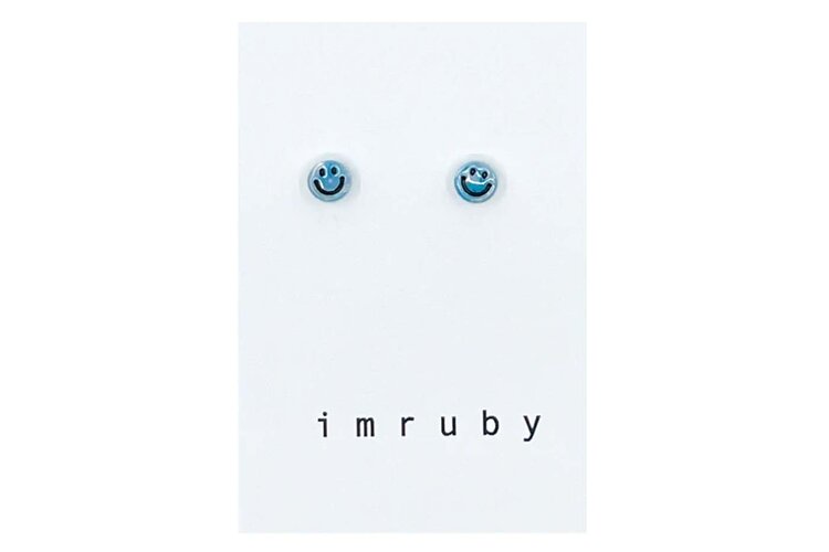 Imruby - haar accessoires IZZY smiley stud earrings 