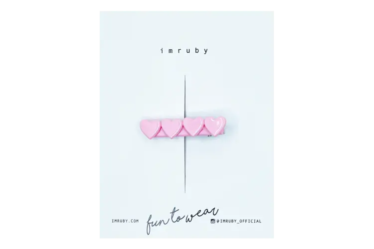 Imruby - haar accessoires ELLE heart clip