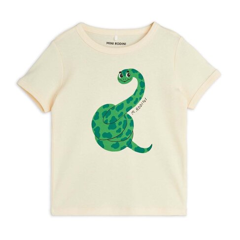 Mini Rodini Snake sp ss Tee - Offwhite