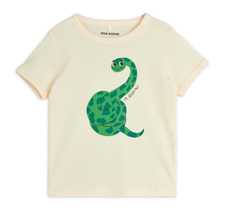 Mini Rodini Snake sp ss Tee - Offwhite