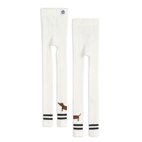 Mini Rodini Dog Leggings - Off White