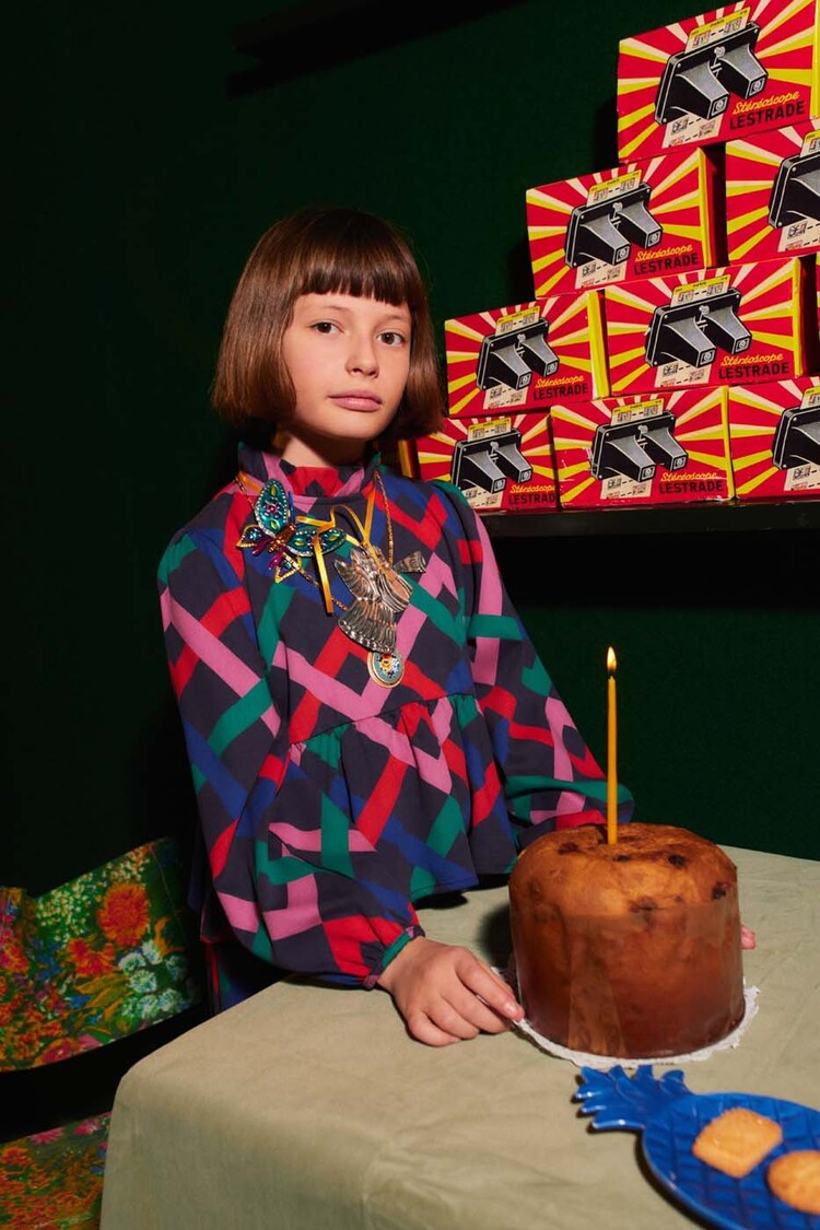 Bobo Choses Multicolor Garland woven dress