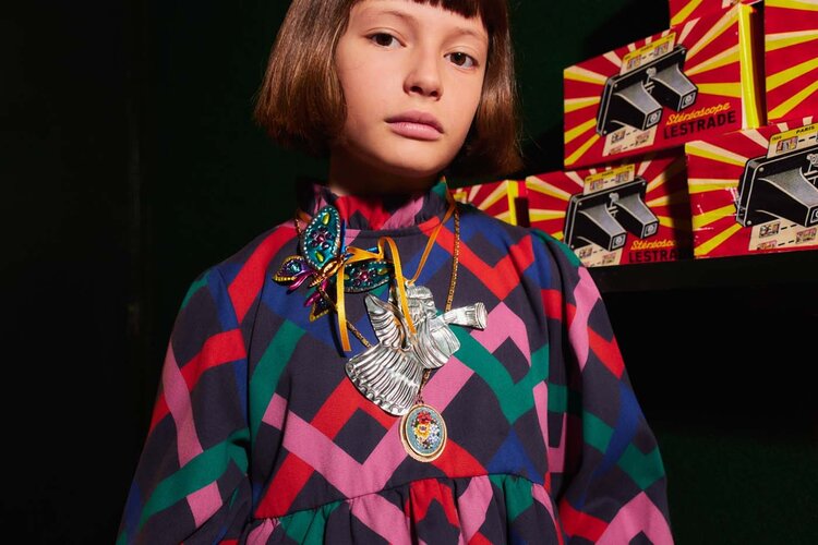 Bobo Choses Multicolor Garland woven dress