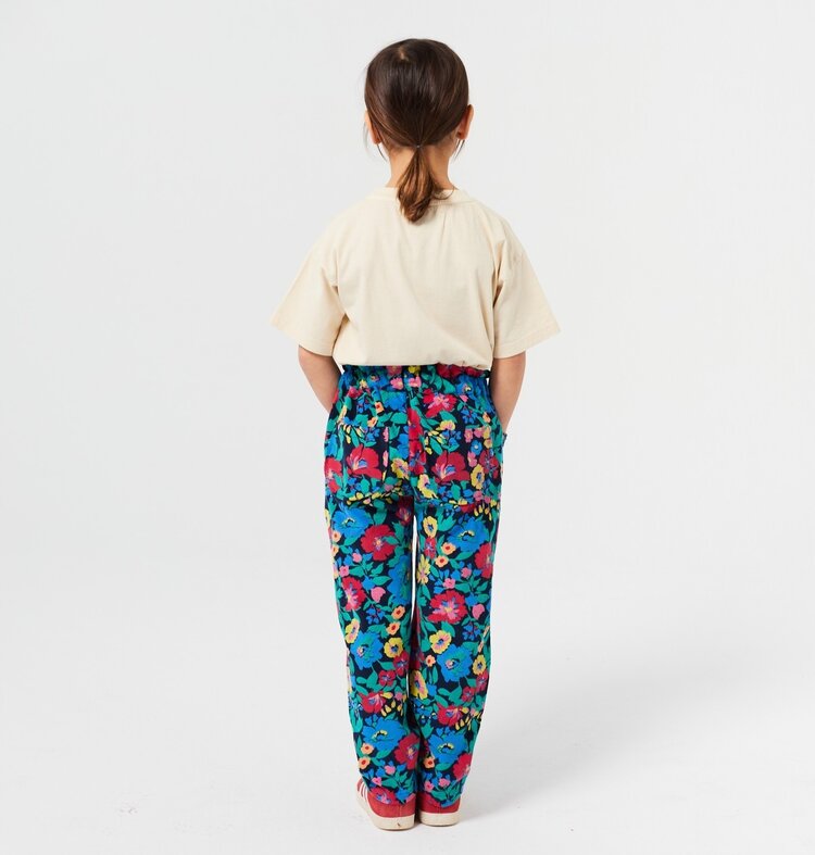 Bobo Choses Flowers all over paperbag pants