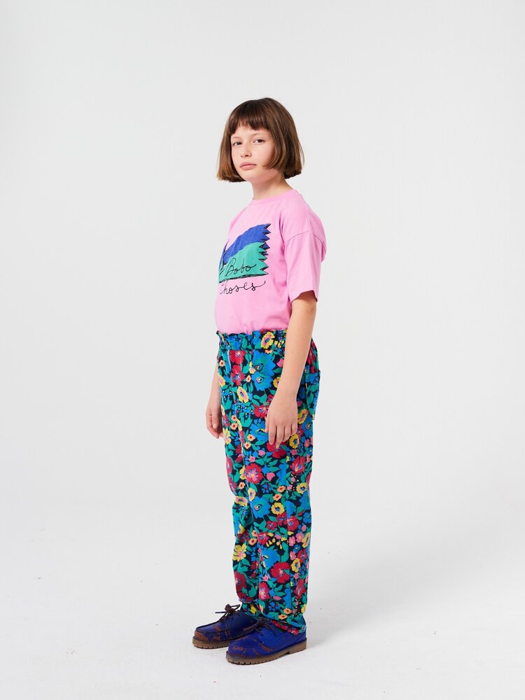 Bobo Choses Flowers all over paperbag pants