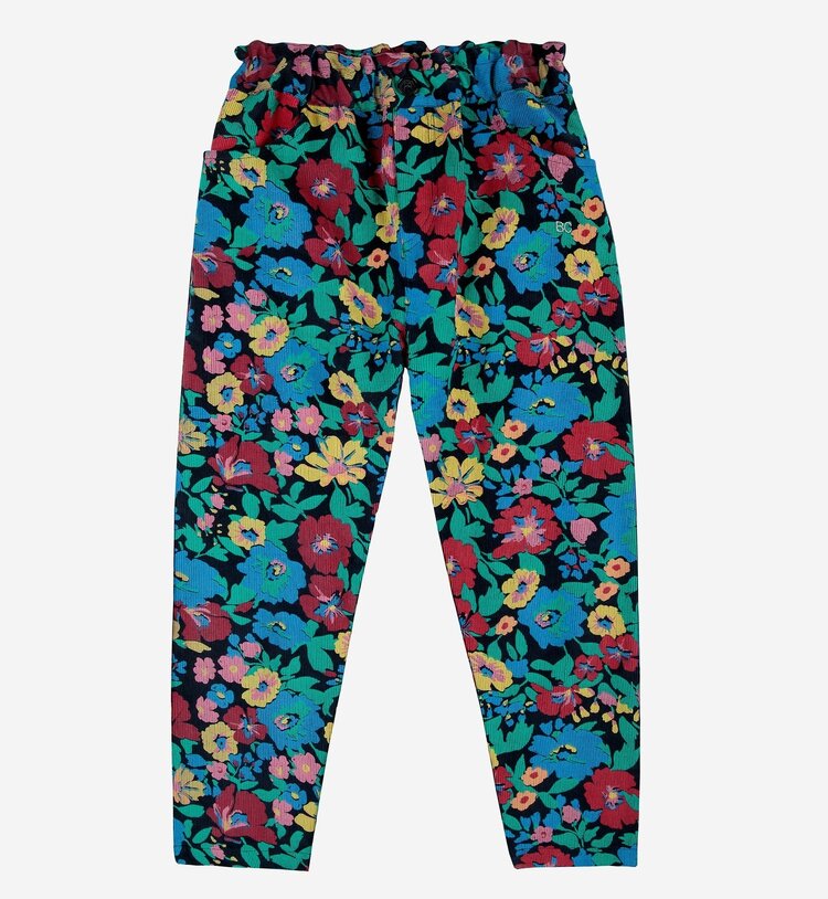 Bobo Choses Flowers all over paperbag pants