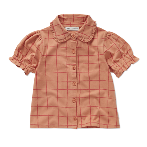 Sproet & Sprout Blouse Girls Check Print - Blush