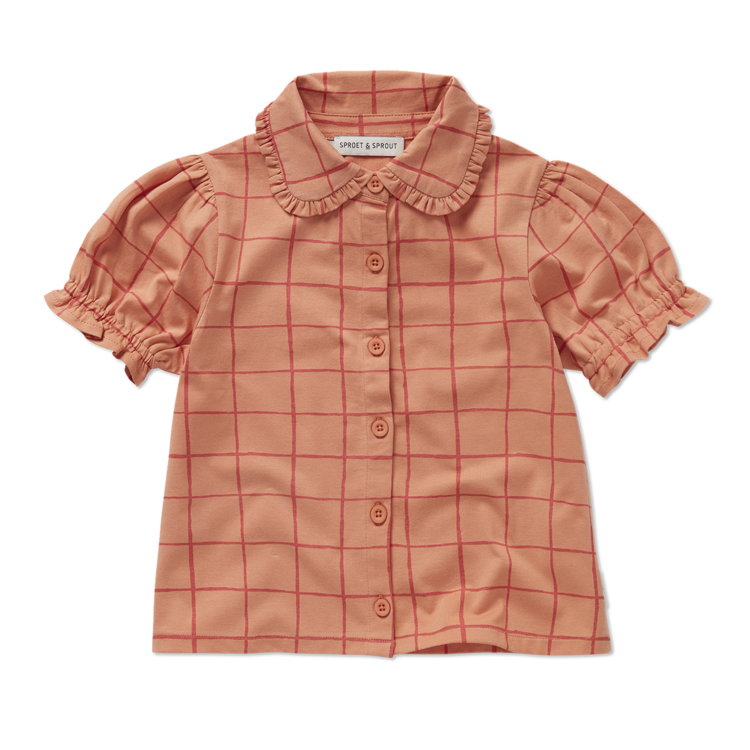 Sproet & Sprout Blouse Girls Check Print - Blush