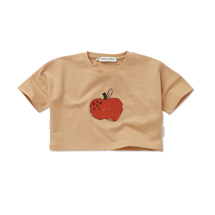Sproet & Sprout Cropped T-shirt Apple - Nectarine