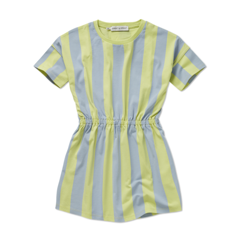 Sproet & Sprout Skater Dress Stripes - Citrus
