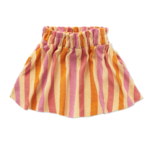 Sproet & Sprout Paperbag Skirt Stripes - Nectarine