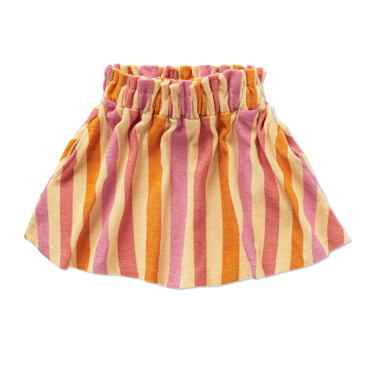 Sproet & Sprout Paperbag Skirt Stripes - Nectarine