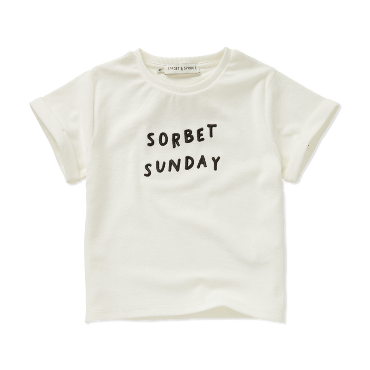 Sproet & Sprout Terry T-shirt Sorbet Sunday - Off White