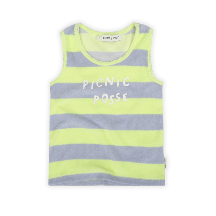 Sproet & Sprout Tank top Terry Stripes - Citrus