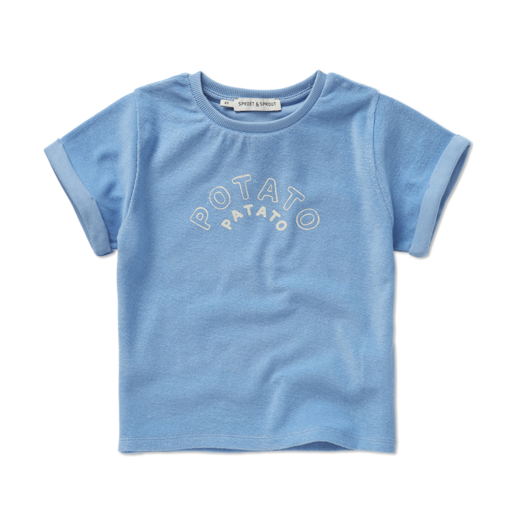 Sproet & Sprout Terry T-shirt Potato - Breezy Blue