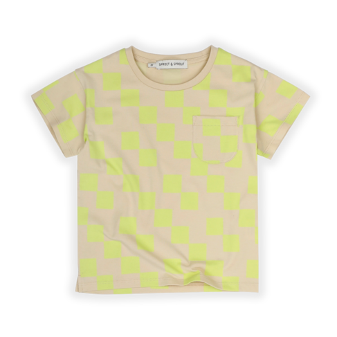 Sproet & Sprout T-shirt Pocket Blocks Print - Sesame
