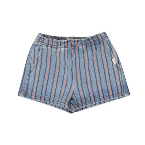 Tinycottons Stripes Multicolor Short - Light Blue