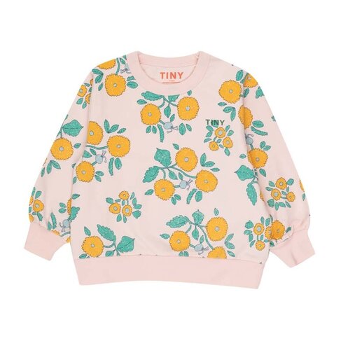 Tinycottons Flowers Sweatshirt - Pastel Pink