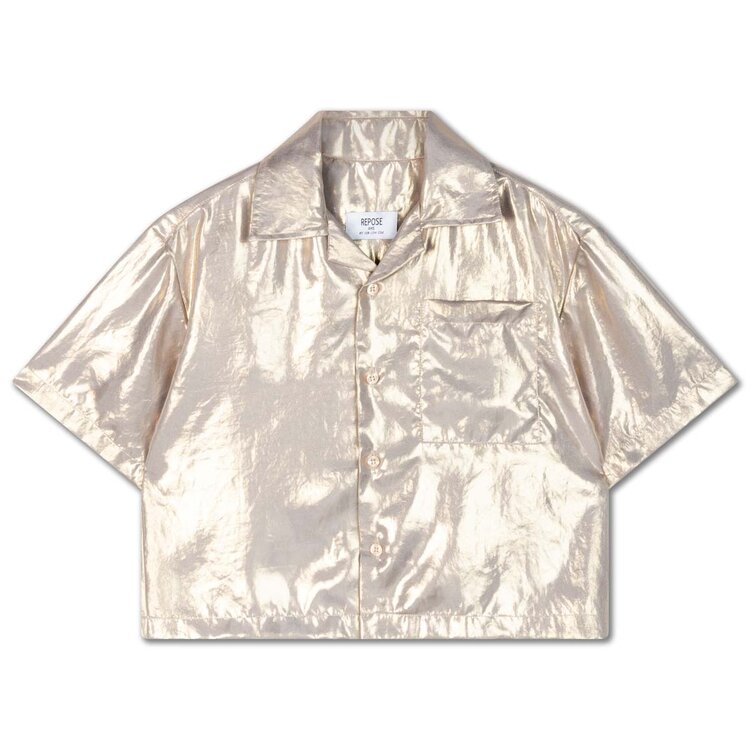 REPOSE AMS Cropped Shirt - Shimmer of Gold