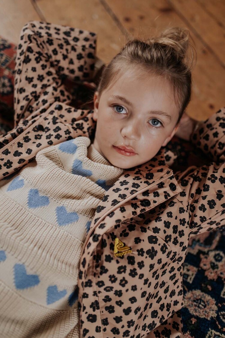 REPOSE AMS Knit Spencer - Summer Day Blue Hearts