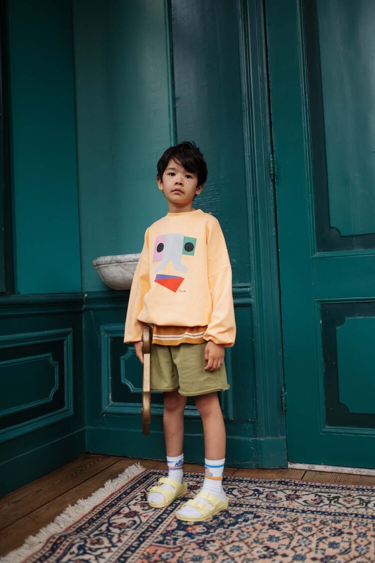 REPOSE AMS Crewneck Sweater - Apricot Orange