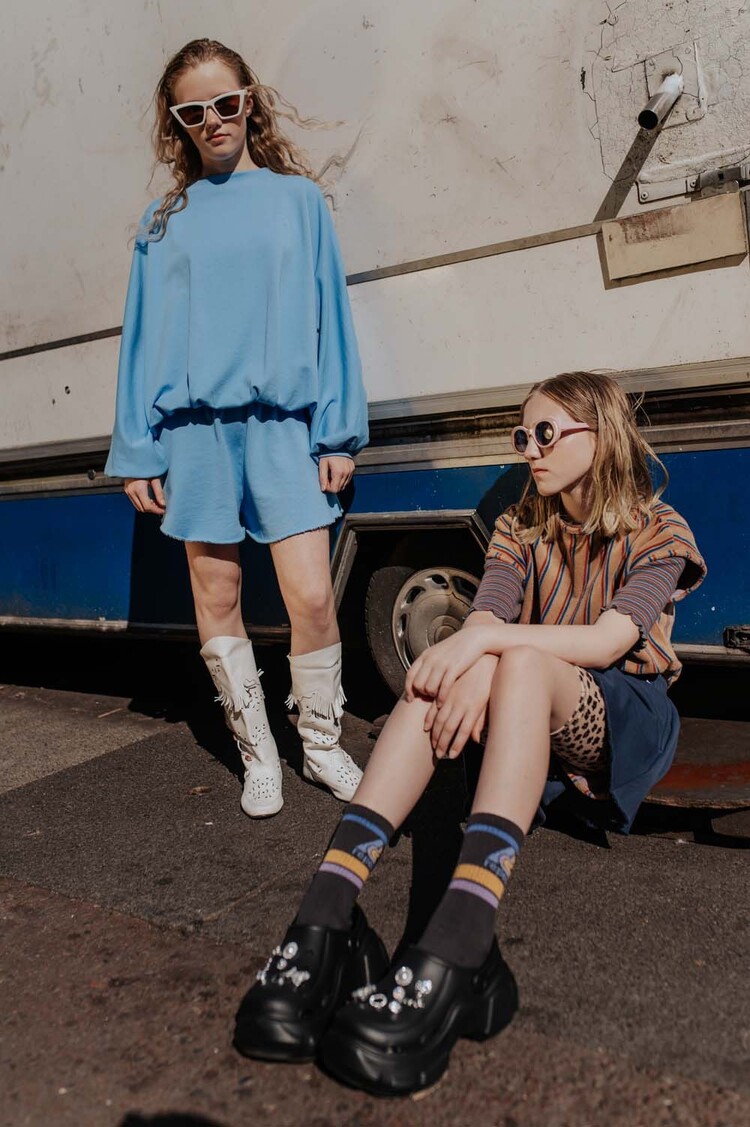 REPOSE AMS Butterfly Short - Summer Day Blue