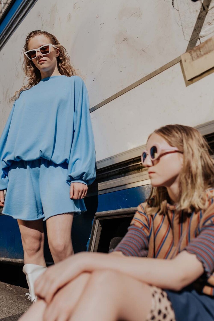 REPOSE AMS Butterfly Short - Summer Day Blue