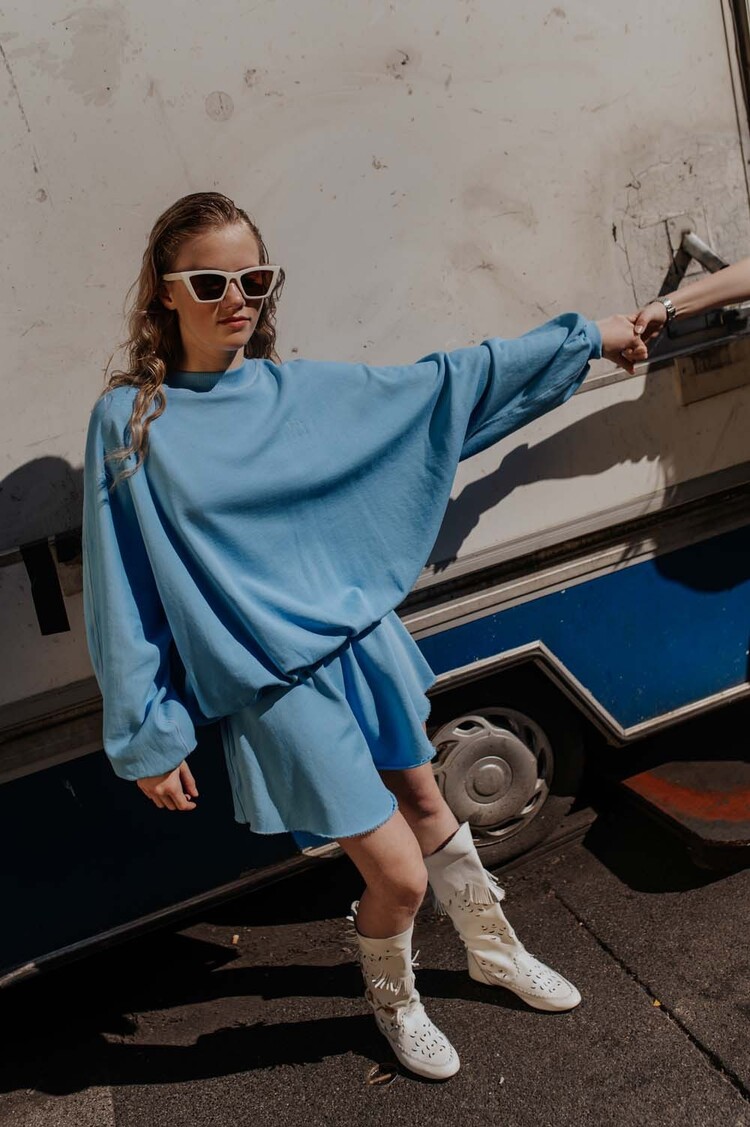 REPOSE AMS Butterfly Short - Summer Day Blue