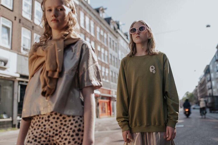 REPOSE AMS Raglan Sweater - Green Moss