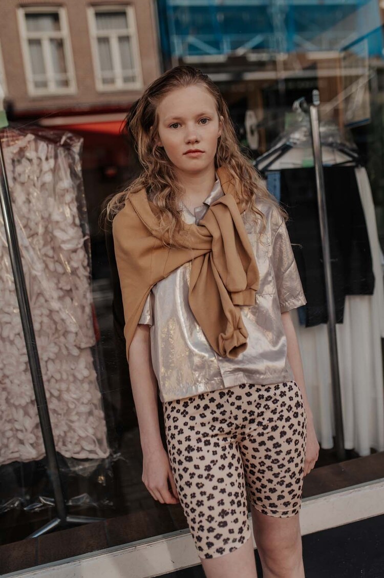 REPOSE AMS Cropped Shirt - Shimmer of Gold