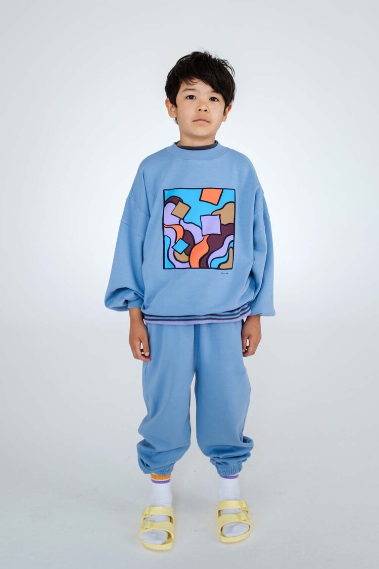 REPOSE AMS Crewneck Sweater - Silver Lavender Blue