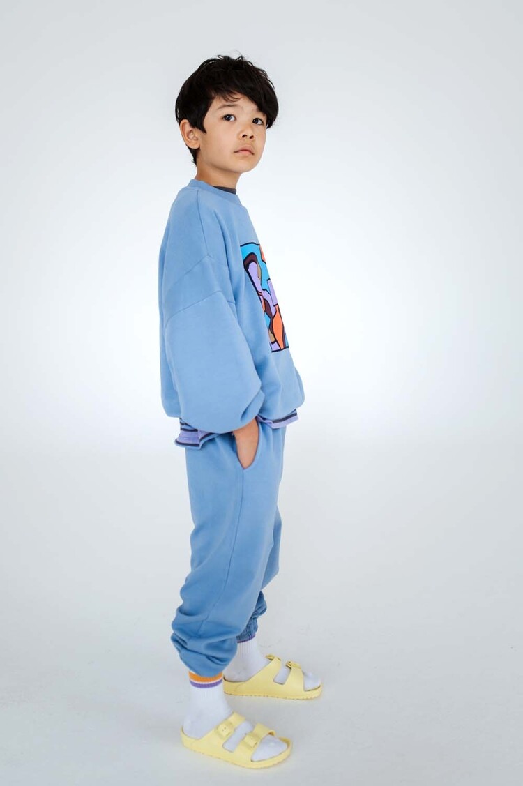 REPOSE AMS Crewneck Sweater - Silver Lavender Blue