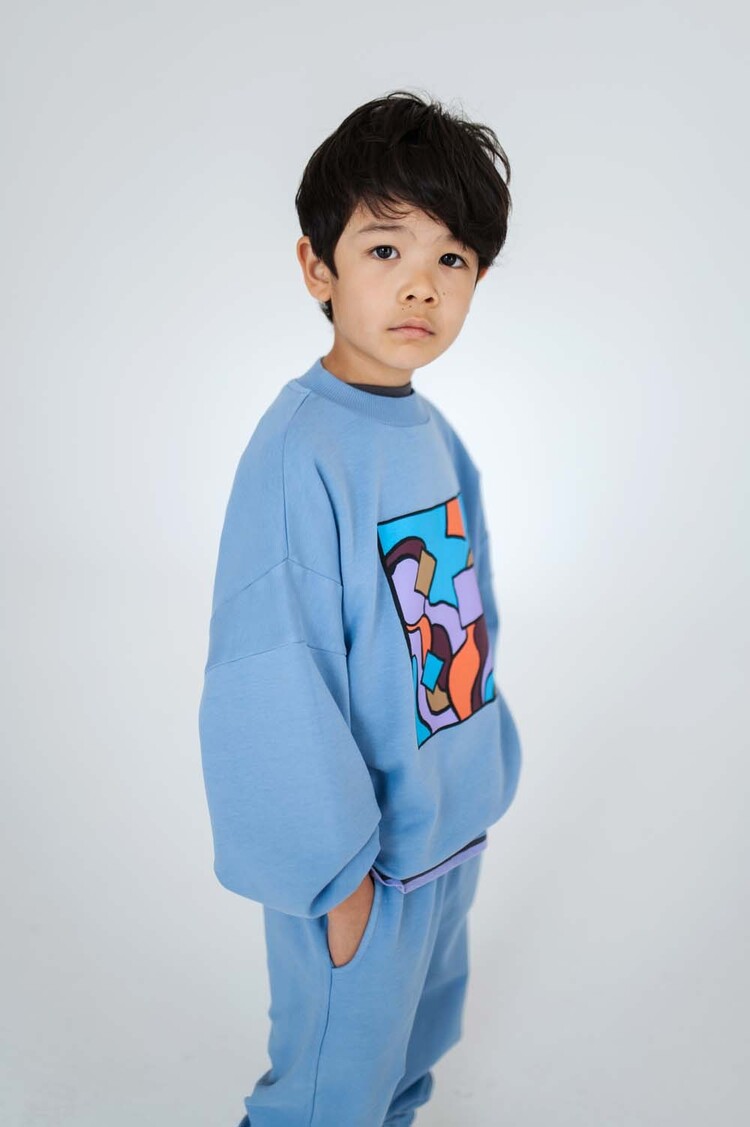 REPOSE AMS Crewneck Sweater - Silver Lavender Blue